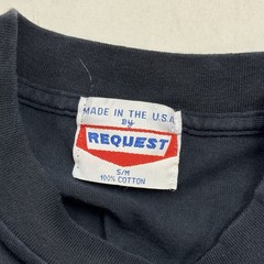 Vintage Request Blue Jeans Story TShirt Single Stitch Adult S/M 19.5×28 USA Made