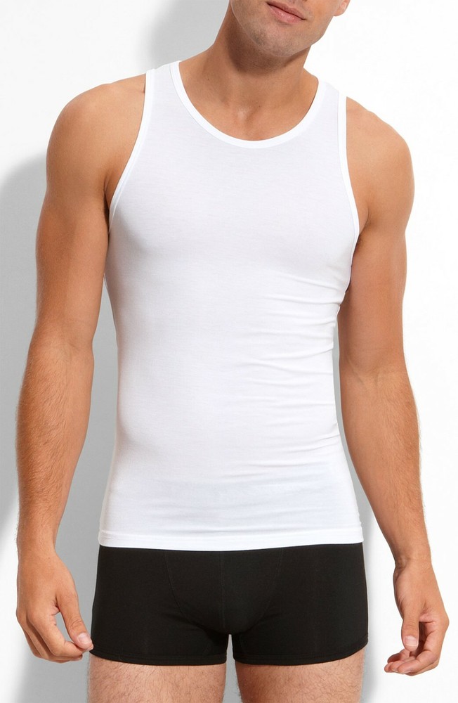 TOMMY JOHN Soft Cotton/Spandex Basics Tank Undershirt size WHITE Medium (men)