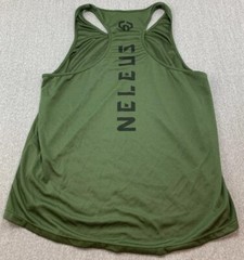 NELEUS ‘Dry Fit Logo Muscle’ Mesh Tank Top Mens M Gym Workout Exercise Olive NEW
