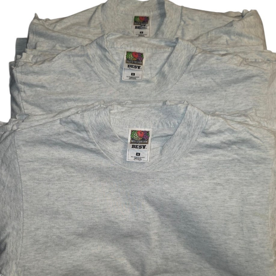 Lot of 6 Vintage Fruit Of The Loom BEST T-Shirt IRR Single Stitched USA NOS