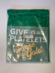 American Red Cross Give Platelets Share Your Gold XL Long-Sleeve Hooded T-Shirt