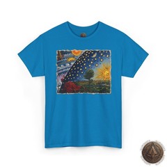 Flammarion Engraving T-Shirt, Torn Page Flat Earth Firmament Conspiracy Tee