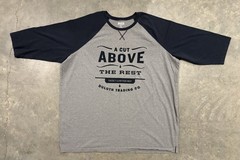 Duluth Trading Co. Longtail T Shirt Mens 3XL Gray Blue 3/4 Sleeve Heavy