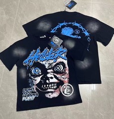 Hell Studios star little devil print Men’s Washed style Short Sleeve T-shirt
