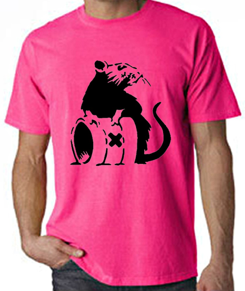 BANKSY TOXIC RAT NEON T-SHIRT – Choice Of Colours – Sizes S-XXL