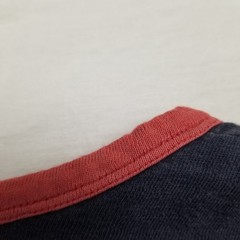 Vintage 70s Double Face T Shirt Mends Medium Blue Red Gym Athletic Reversible