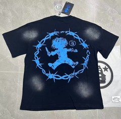 Hell Studios star little devil print Men’s Washed style Short Sleeve T-shirt