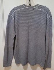 Bonobos Men’s Henley Shirt Navy White Striped Long Sleeve Size Medium