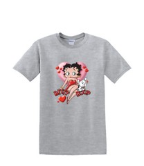 T-Shirt S to 2XL 3XL – BETTY BOOP – HEART – Solar Changing Fun Humor Adult