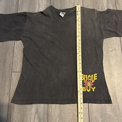 Vintage Bugle Boy Shirt Medium Single Stitch Sun Faded Gradient Neon Rainbow 90s