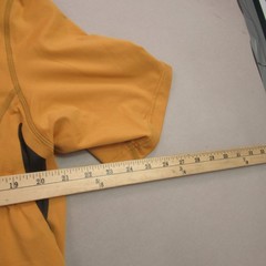 REI Shirt Mens Large Short Sleeve Crew Neck 1/4 Zip Lightweight Casual Yellow