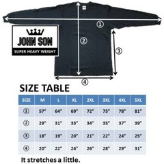 Plain Long Sleeve T-shirts Round Neck [JOHN SON]Super Heavy Weight[M~4XL] Single