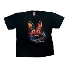 Vintage 00s Great Wolf Lodge Colorful Graphic T-Shirt The Duck Co Black XXL RARE