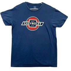 Chevrolet Shirt Large Blue Mens Chevy American Trucks Cars Automotive Tee Racing