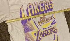 NWT Men’s Mitchell & Ness LA Lakers Sidewalk Sketch Off White T-Shirt Size M
