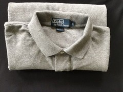 Polo Ralph Lauren Mens Classic two button Knit polo shirt Pony Logo spring Gray