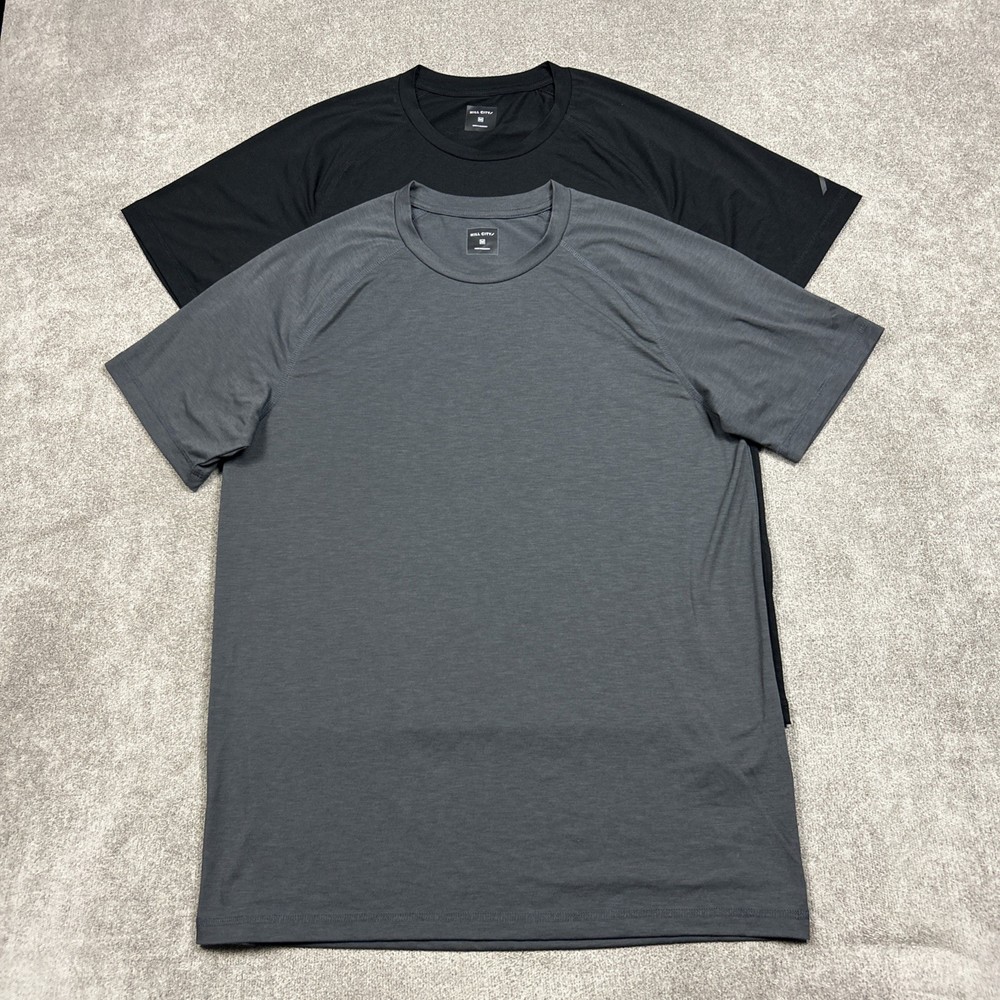 Hill City Shirt Lot of 2 Mens Medium Stretch Short Sleeve Crewneck Athletic Tee