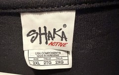 Shaka Active Men’s Mickey Mouse T Shirt Sz 2XL Gold Glittery Papa Glitter Back