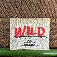 Vintage 90s Tiger Wild Gear Animal Nature Big Cat T-Shirt Adult XL Brown Vtg USA