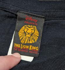 Disney The Lion King Broadway Musical T-Shirt Sz XL Black Graphic Tee Simba