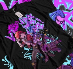Jinx Arcane T-Shirt Japanese Anime Cartoon Jinx Arcane Graphic T-Shirt 094