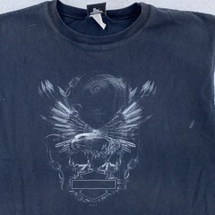 Vtg Harley-Davidson Cut Off Muscle Shirt Large Pacific Eagle Sleeveless Biker