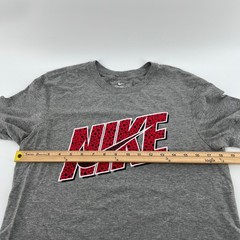 Nike Mens Gray Safari Print Graphic Logo T-Shirt Short Sleeve Small AR5006-063