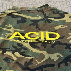 Vtg Y2K Acid Cigars T Shirt Men’s Large Camo Double Sided Graphic Tobacco Promo