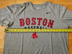 Nike Boston Red Sox T Shirt Mens L Gray MLB Baseball Athletic Cut Graphic Tee
