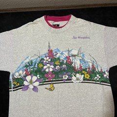 Vintage Hummingbird Shirt Birding Spring Nature All Over Print Garden Flower 90s