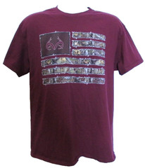 Realtree Men’s Burgandy Short Sleeve T-Shirt Small