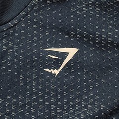Gymshark 1/4 Zip Shirt Men Small Pullover Long Sleeve Training Gym Blue Camo