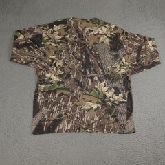 Vintage Mossy Oak Camo Shirt Mens Large Brown Long Sleeve Pocket Hunting USA 90s