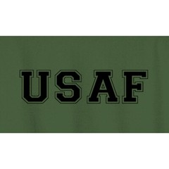 “USAF” Air Force L/S T-Shirt in Military Green – Adult Small to 3X-Large