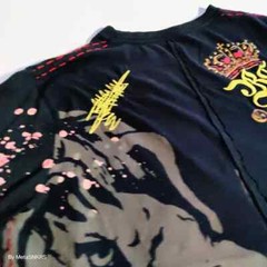 Rebel Spirit T Shirt Men 2XL Black Red Foil Gold Rasta Flag Lion Streetwear Used