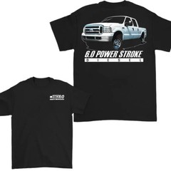 6.0 Power Stroke Diesel Truck Graphic T Shirt, Ford Super Duty Tee, Unisex
