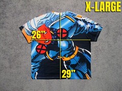BAIT x MARVEL Jim Lee Storm All-Over Print t-shirt sz XL _ x-men 97 comic