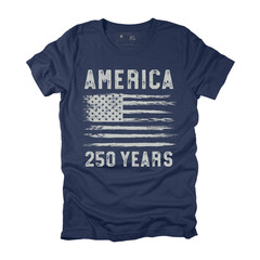 USA America 250 Years Flag Men T Shirt Patriotic American Tee XS-3XL