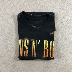guns and roses t shirt Men’s S Black Bleach Spots Tie Dye Tour 2017
