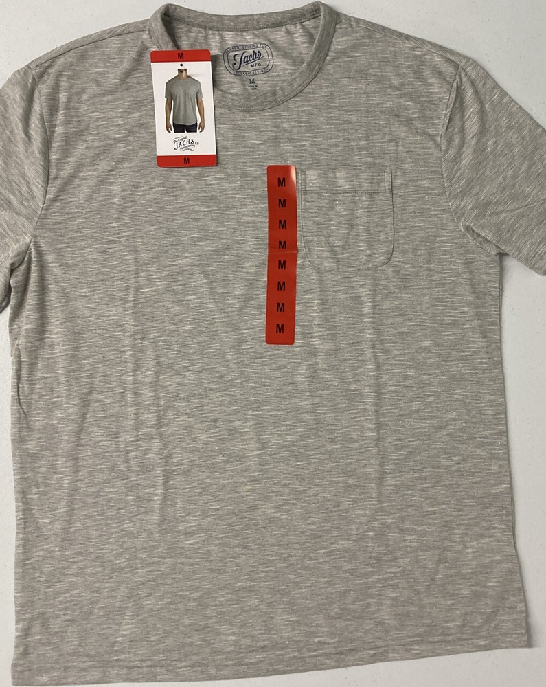 NEW Jachs New York Men’s Custom Linen Tri-Blend MEDIUM T-Shirt Tee GRAY Crewneck