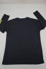 Faded Black Infamous Shirt Mens Large Black Long Sleeve Angel Cherub Halo Cupid