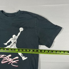 Air Jordan Flight T Shirt Mens Medium Black Cotton Jumpman Logo Straight Hem