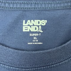 Lands End Super-T Men’s Cotton Hawaiian Print Colorblock Pocket Tee Size XL