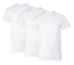 Size Small Hanes Shirts Mens Undershirt Pack of 3 White Cotton T-Shirts NEW