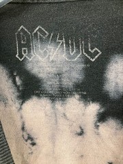 ACDC Mens Band TShirt Medium Black Bleach Wash For Those About To Rock