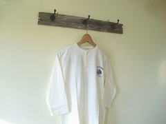 Henry Neck T-Shirt 3/4 Sleeve Double Works American Cotton Japan