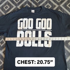 GOO GOO DOLLS Alt Rock Band Logo T-Shirt. LARGE Preowned NV