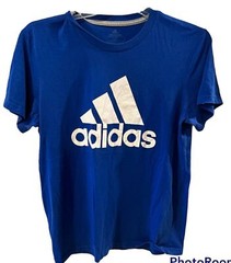 Adidas The Go To Shirt Mens Sz L Performance Badge of Sport Logo Tee Climalite