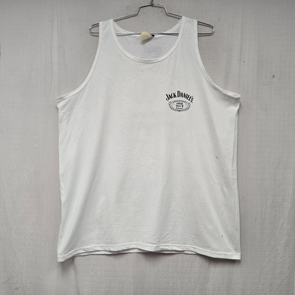 Jack Daniel’s Adults Old No.7 Tank Top Sleeveless Tee White 3XLarge XXXL DISPLAY