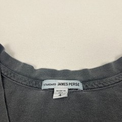 James Perse Mens Size 4 L / XL Washed Gray Cotton V-Neck Casual Preppy USA Made